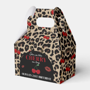 Leopard Gepard Kirsch Geburtstagsgeschenkbox Geschenkschachtel