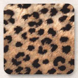 Leopard Gepard Tierprint Mädchenhaft Modern Trendi Getränkeuntersetzer