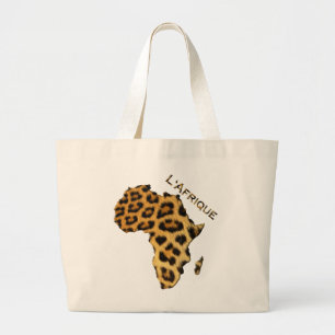 Leopard-gepunktete Karte von Afrika Tote Bag Jumbo Stoffbeutel