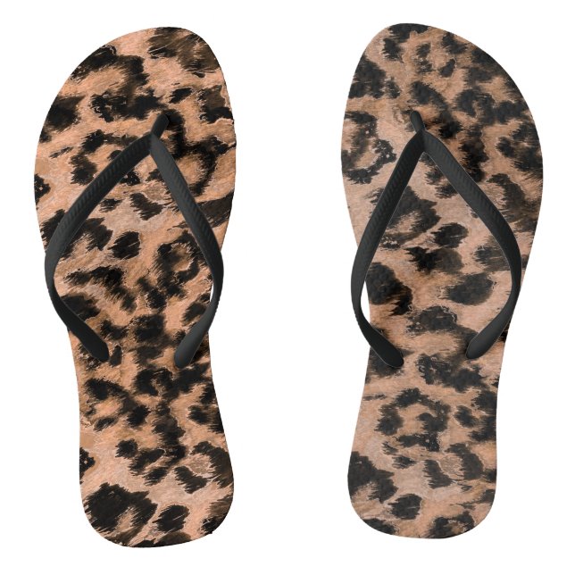 Leopard - gepunkteter Tierdruck drucken Flip Flops (Fußbett)