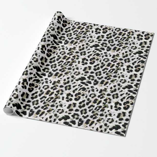 Leopard - gepunkteter Tierdruck drucken Geschenkpapier (Ungerollt)