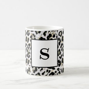 Leopard - gepunktetes Monogramm drucken, personali Kaffeetasse