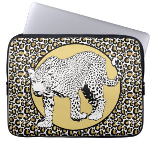Leopard-Gesamtdesign Laptopschutzhülle