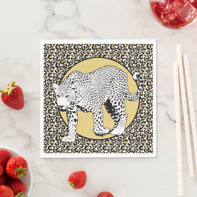 Leopard-Gesamtdesign Serviette (Beispiel)