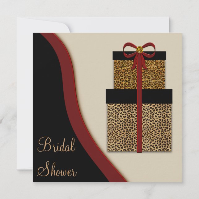 Leopard-Geschenke Leopard-Junggesellinnenabschied Einladung (Vorderseite)