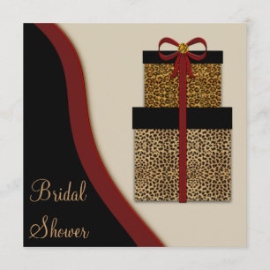 Leopard-Geschenke Leopard-Junggesellinnenabschied Einladung