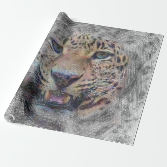 Leopard Geschenkpapier (Ungerollt)