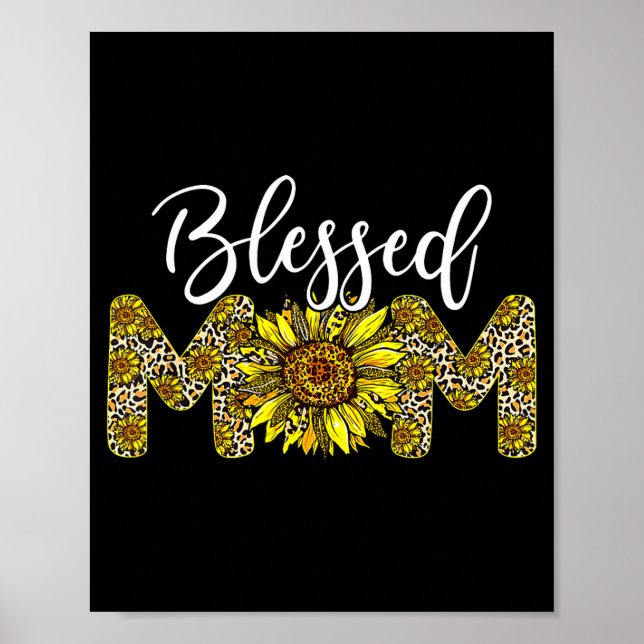 Leopard gesegnete Mama Sonnenblume Mama Leben Mutt Poster (Vorne)