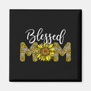 Leopard gesegnete Mutter Sonnenblume Mutter Leben  Magnet