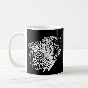 Leopard Gesichtstiere Pop Art Template Trendy Kaffeetasse