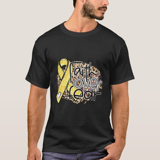 Leopard-Glaube über Angst Krebs im Kindesalter T-Shirt (Vorderseite)
