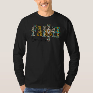 Leopard Glaube über Angst Sonnenblumen Cowhide Wes T-Shirt