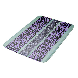 Leopard Glitter Streifen Glam 3 Badematte