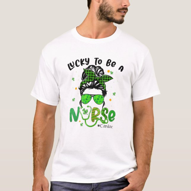 Leopard Glück, Herzkrankenschwester St Patricks Da T-Shirt (Vorderseite)