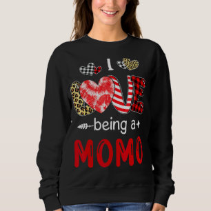 Leopard glücklich Mutter Tag I Liebe ist ein Momo Sweatshirt
