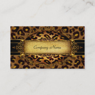 Leopard Gold Black Boutique Card Elegante 2 Visitenkarte