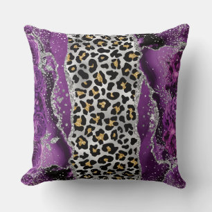 Leopard Gold Lila Rose Agate Throw Kissen