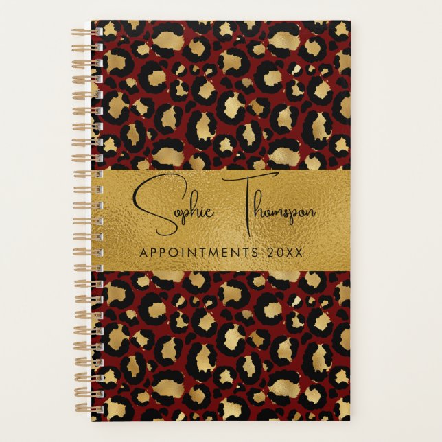 Leopard goldenes Jahr Planer (Vorderseite)