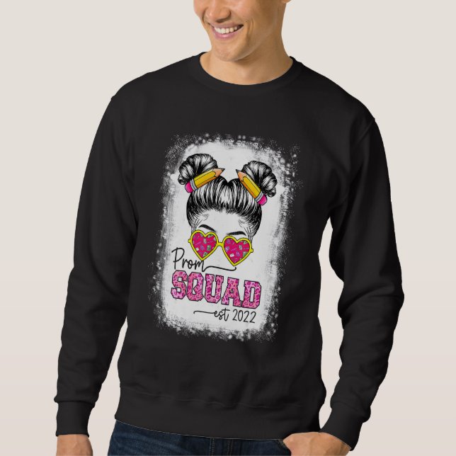 Leopard Graphic Prom Squad 2022 Senior Grad Gradua Sweatshirt (Vorderseite)