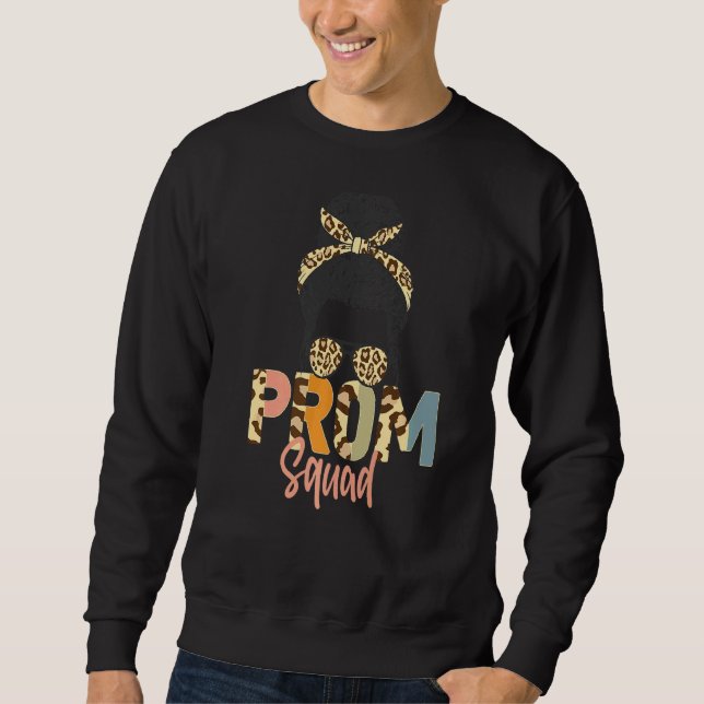 Leopard Graphic Prom Squad 2022 Senior Grad Gradua Sweatshirt (Vorderseite)