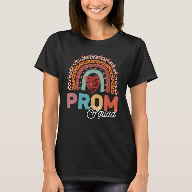 Leopard Graphic Prom Squad 2022 Senior Grad Gradua T-Shirt (Vorderseite)