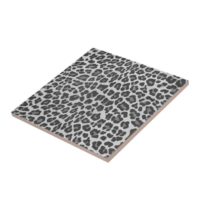 Leopard Gray and Light Gray Print Fliese (Seite)