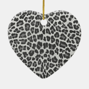 Leopard Gray and Light Gray Print Keramikornament