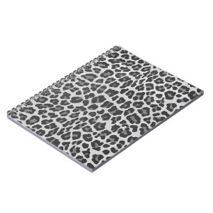 Leopard Gray and Light Gray Print Notizblock