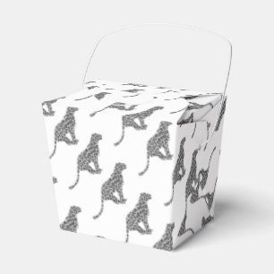 Leopard Gray and Light Gray Silhouette Geschenkschachtel