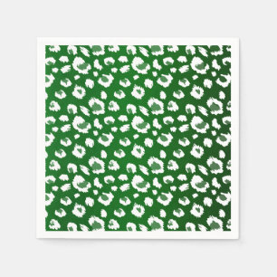 Leopard Green Animal Print Muster Party Serviette