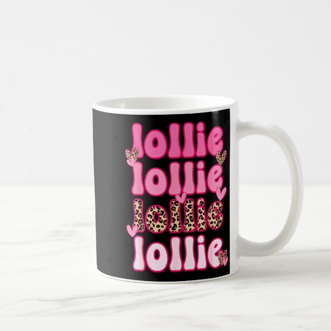 Leopard Groovy Lollie Valentine's Day Women Valent Kaffeetasse (Rechts)