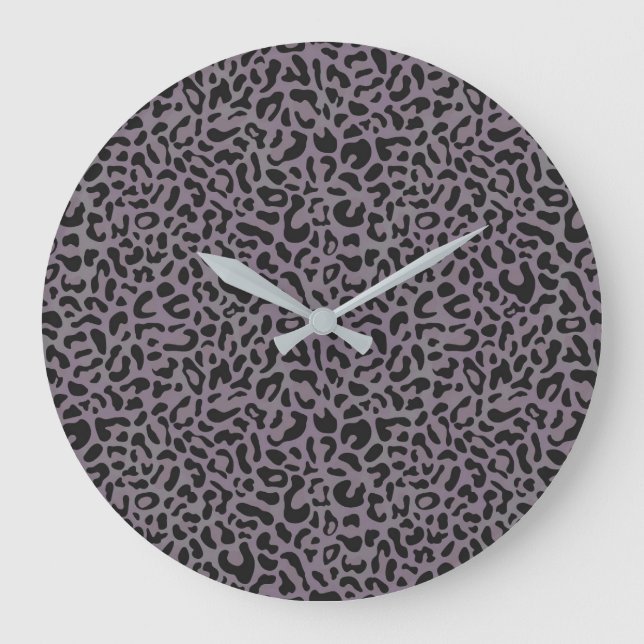 Leopard Große Wanduhr (Vorderseite)