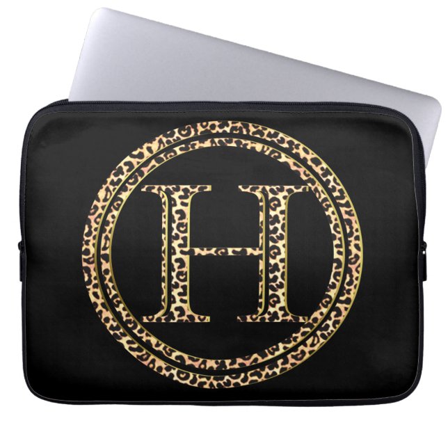 Leopard H Laptopschutzhülle (Vorderseite)