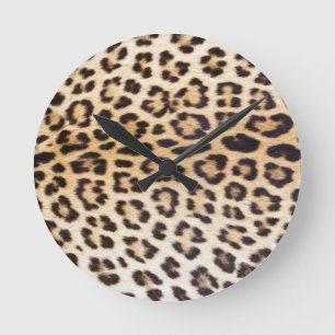 Leopard hair runde wanduhr