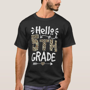 Leopard Hallo Fünfte Klasse Lehrer Student zurück T-Shirt