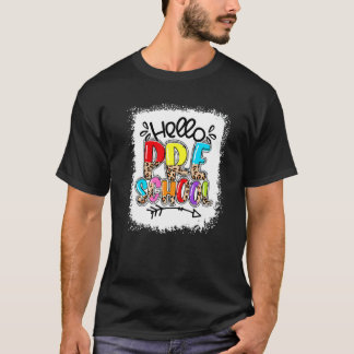 Leopard Hallo Preschool Lehrer Erster Tag von Scho T-Shirt