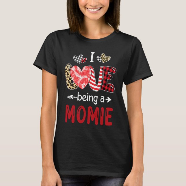 Leopard Happy Mothers Day I Love Being A Momie Buf T-Shirt (Vorderseite)