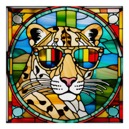 Leopard Hartglas Poster