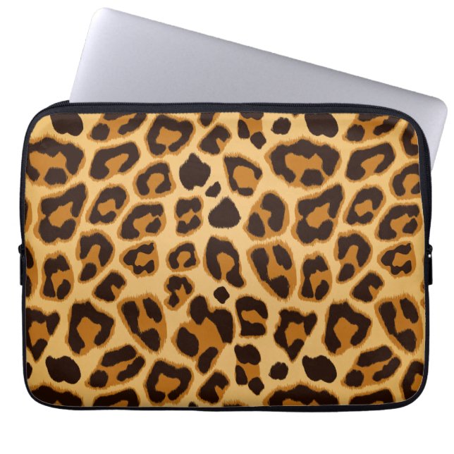 Leopard-Haut-Druck-Muster Laptopschutzhülle (Vorderseite)