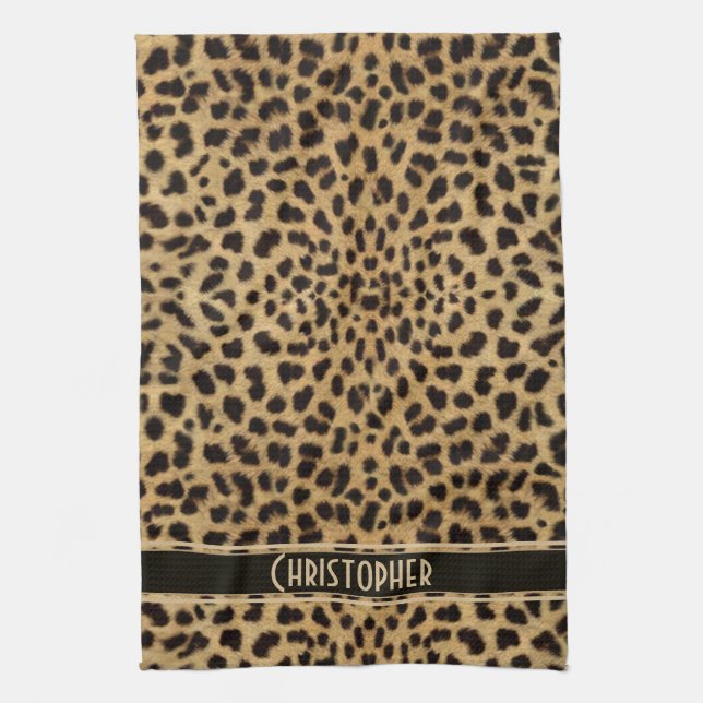 Leopard-Haut-Muster Handtuch (Vertikal)
