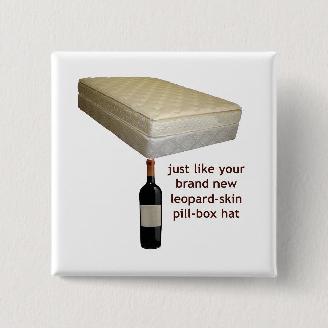 Leopard-Haut Pille-Box-Hut-Knopf Button (Vorderseite)