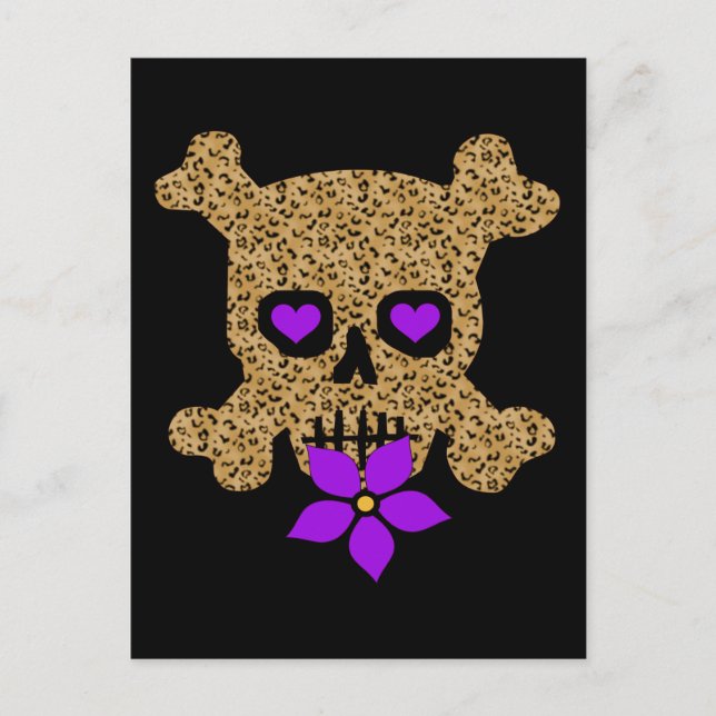 Leopard-Haut-Valentinsgruß Feiertagspostkarte (Vorderseite)