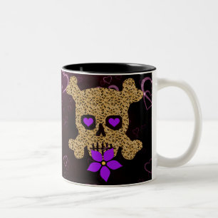 Leopard-Haut-Valentinsgruß Zweifarbige Tasse