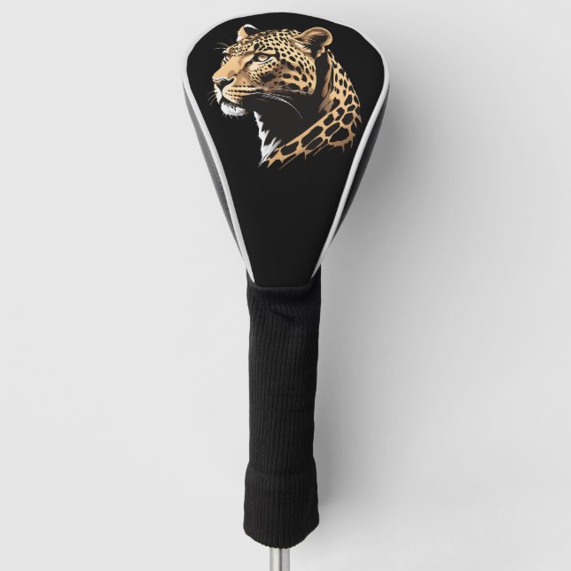 Leopard Head Golf Headcover (Vorderseite)