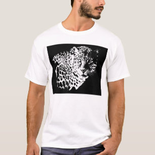 Leopard Head Pop Art Trendy Template Elegant Männe T-Shirt