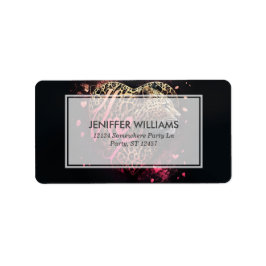 Leopard Heart Love Graffiti Art Adressaufkleber