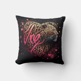 Leopard Heart Love Graffiti Art Kissen