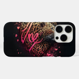 Leopard Heart Love Graffiti-Kunst iPhone 16 Pro Hülle