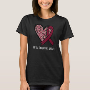 Leopard Heart Port Weinkultur und Erde T-Shirt