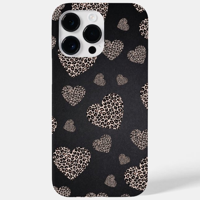 Leopard Hearts Case-Mate iPhone Hülle (Rückseite)